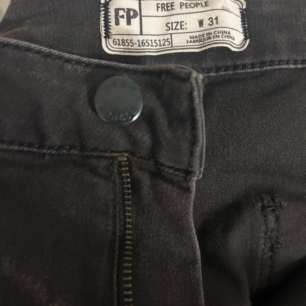 Free People Charcoal Denim Pants